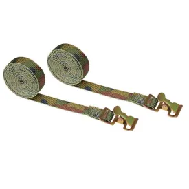 1" x 8' Camo Action Spring Buckle Strap - 2 pack