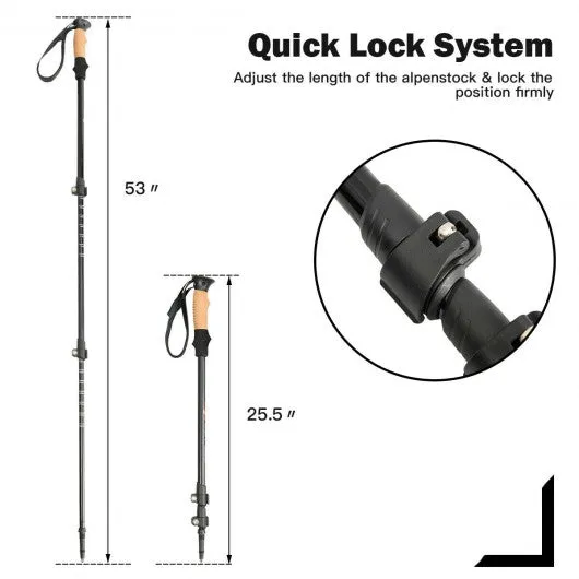 2 Pack Adjustable Walking Hiking Poles