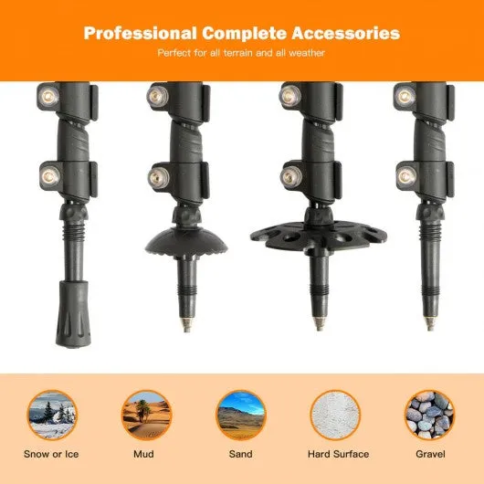 2 Pack Adjustable Walking Hiking Poles