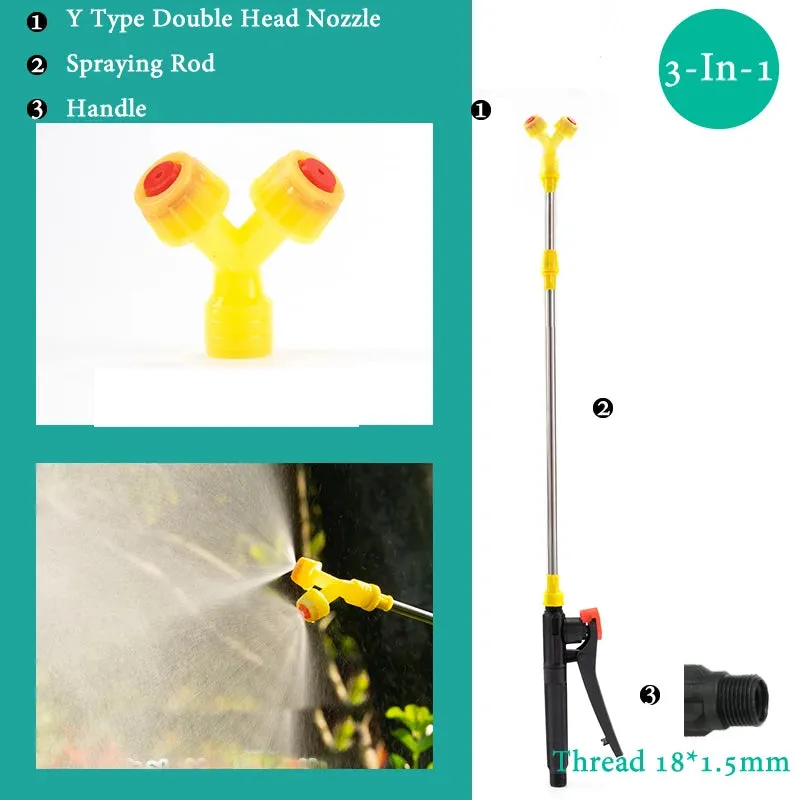 3-in-1 Set Retractable Spraying Rod Nozzle And Handle Electric Sprayer Outdoor Garden Pesticide Spray Watering Can Accessories