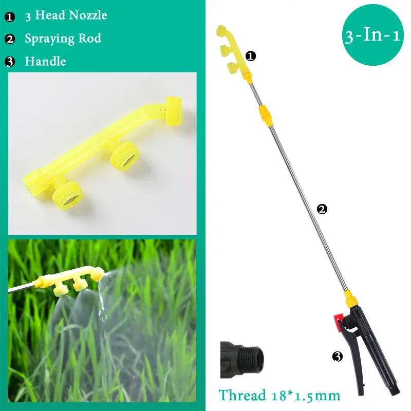 3-in-1 Set Retractable Spraying Rod Nozzle And Handle Electric Sprayer Outdoor Garden Pesticide Spray Watering Can Accessories