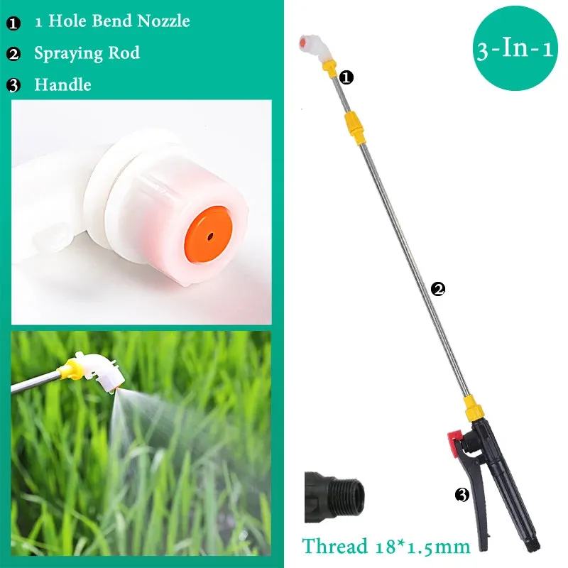 3-in-1 Set Retractable Spraying Rod Nozzle And Handle Electric Sprayer Outdoor Garden Pesticide Spray Watering Can Accessories