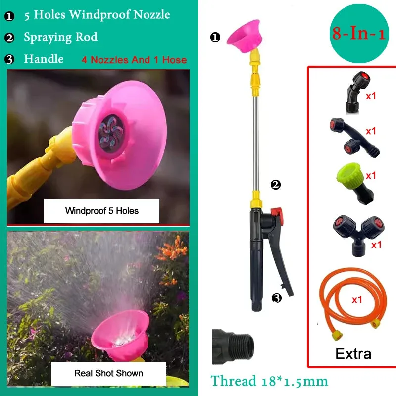 3-in-1 Set Retractable Spraying Rod Nozzle And Handle Electric Sprayer Outdoor Garden Pesticide Spray Watering Can Accessories