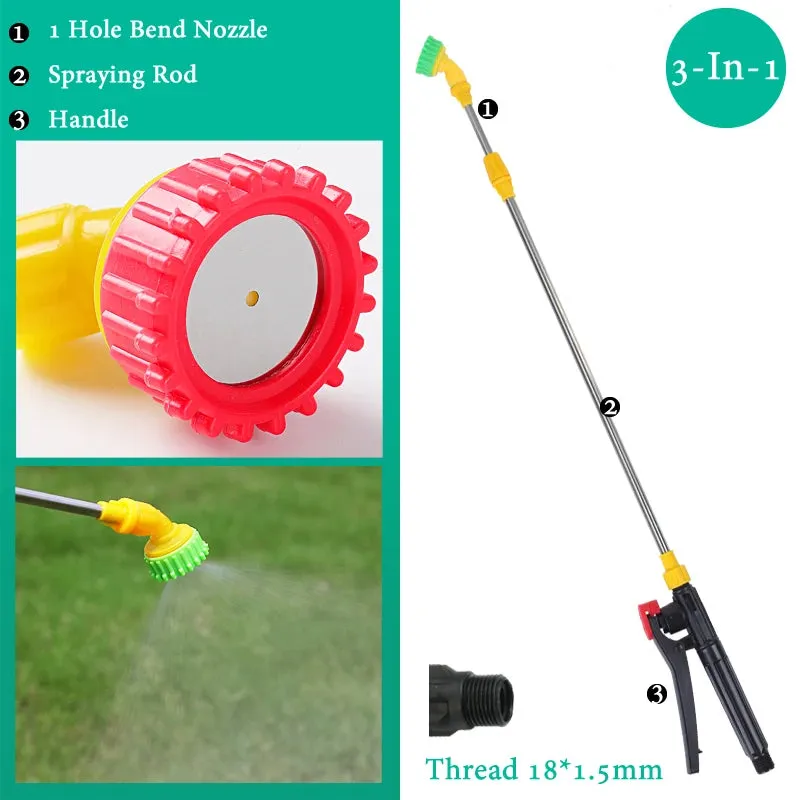 3-in-1 Set Retractable Spraying Rod Nozzle And Handle Electric Sprayer Outdoor Garden Pesticide Spray Watering Can Accessories