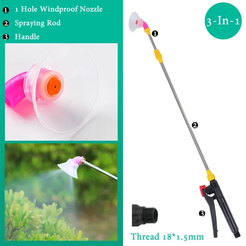 3-in-1 Set Retractable Spraying Rod Nozzle And Handle Electric Sprayer Outdoor Garden Pesticide Spray Watering Can Accessories