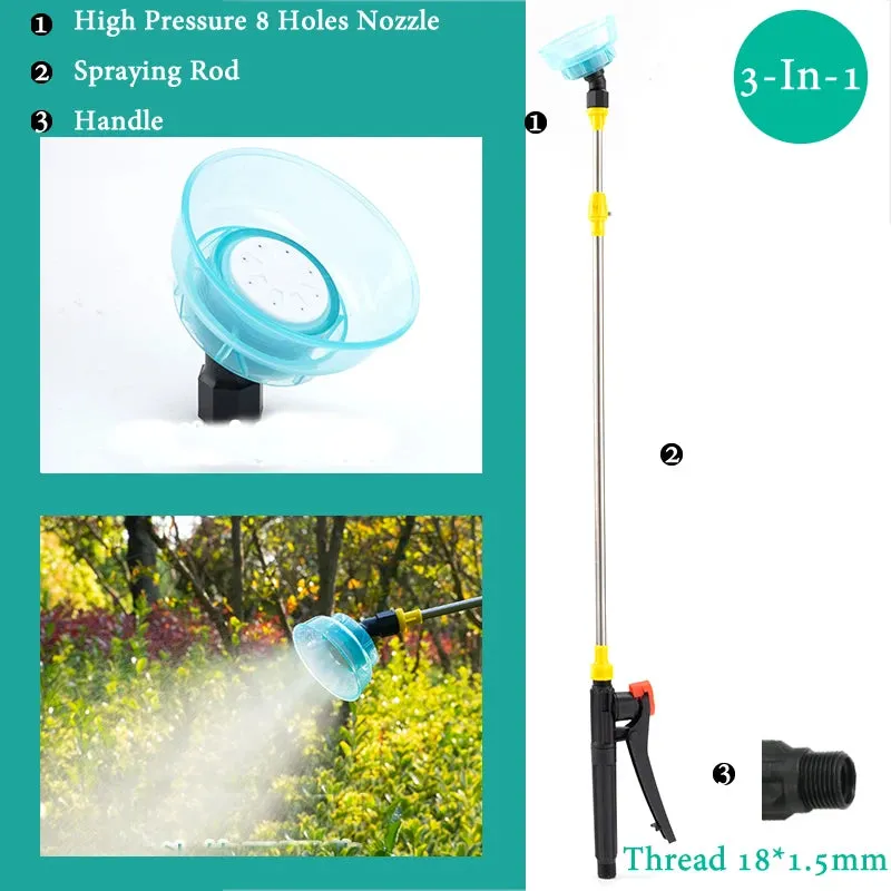 3-in-1 Set Retractable Spraying Rod Nozzle And Handle Electric Sprayer Outdoor Garden Pesticide Spray Watering Can Accessories