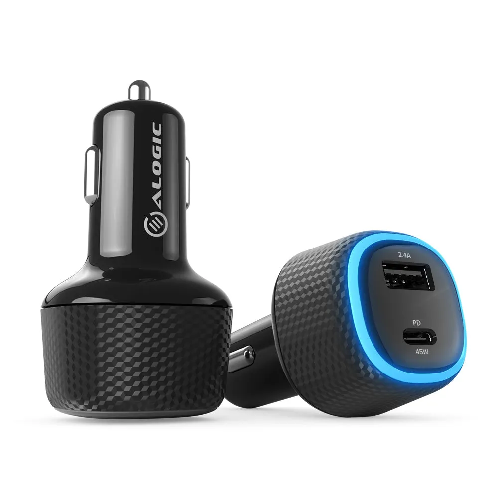 ALOGIC Rapid 2 Port USB-A   USB-C Car Charger - 12W   45W