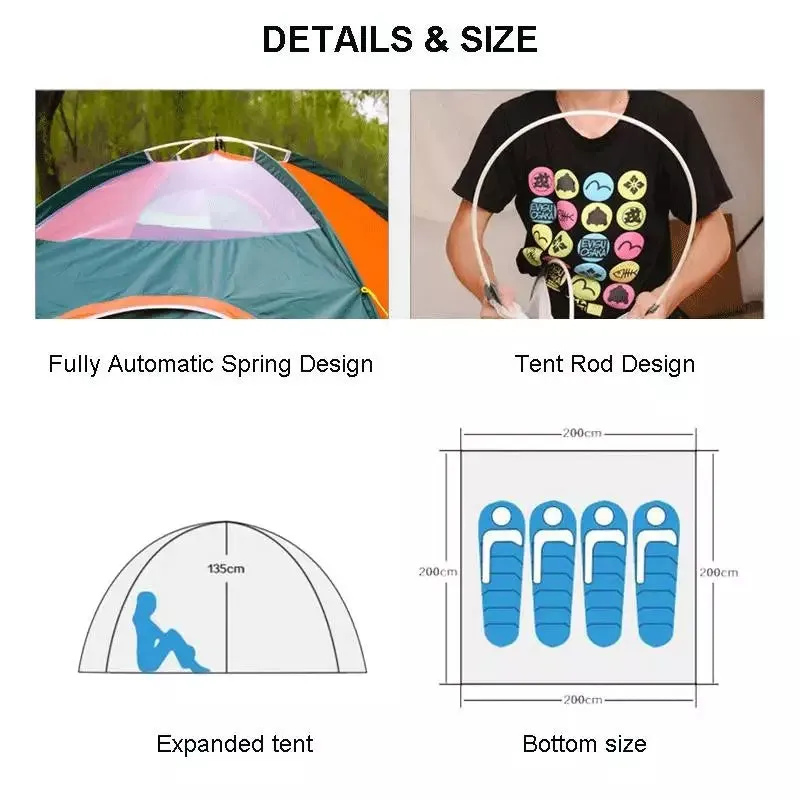 Automatic Foldable Camping Tent