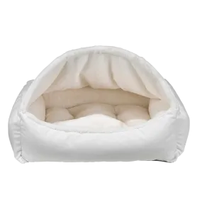 Canopy Burrow Bed | Winter White Sheepskin Faux Fur