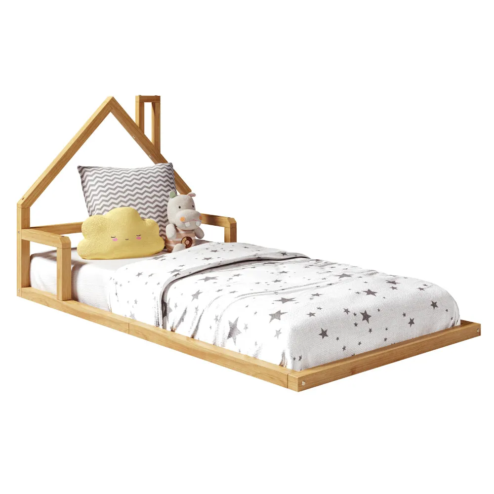 Casita Kids House Montessori inspired Floor Wood Twin Bed