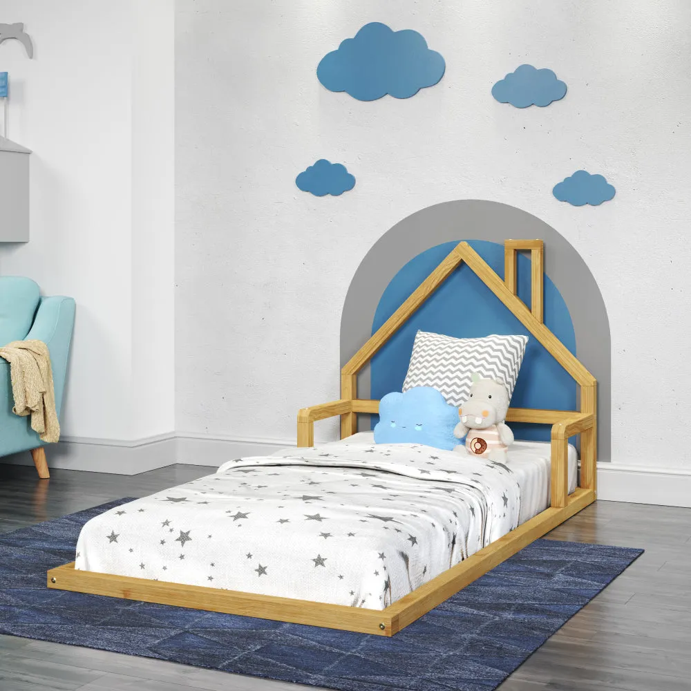 Casita Kids House Montessori inspired Floor Wood Twin Bed