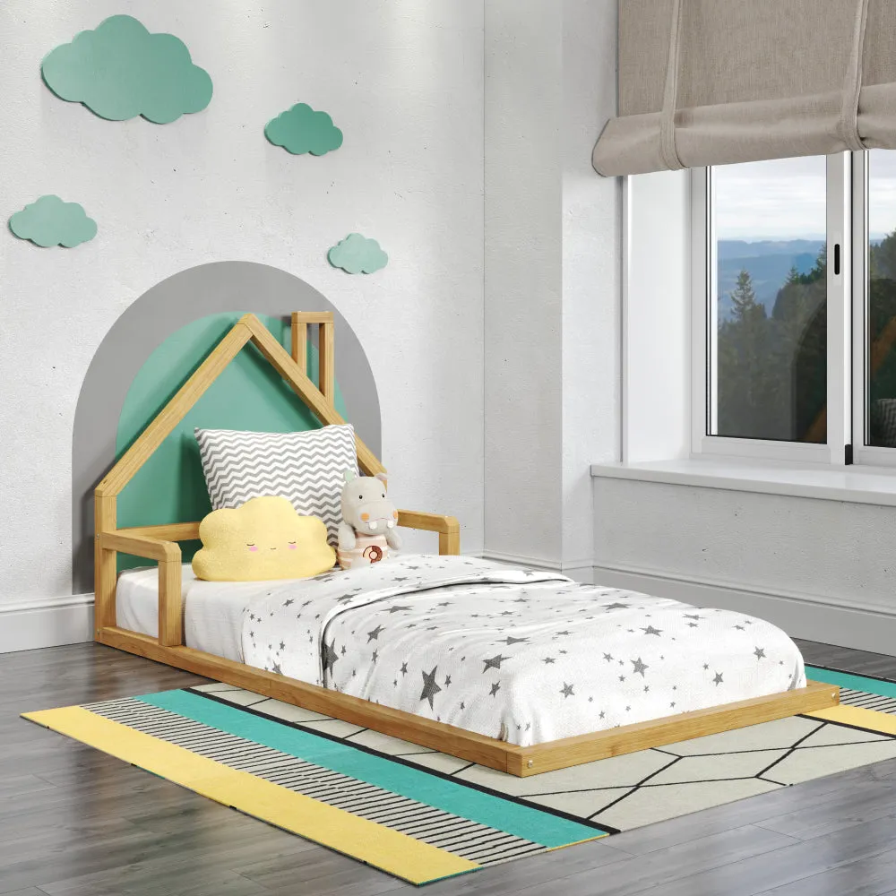 Casita Kids House Montessori inspired Floor Wood Twin Bed