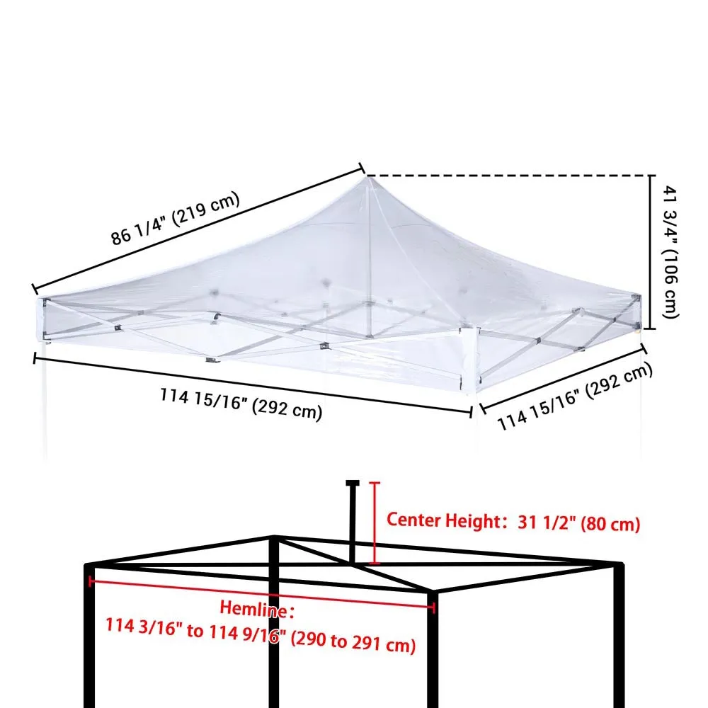 Clear Pop Up Tent Canopy Top Replacement Roof