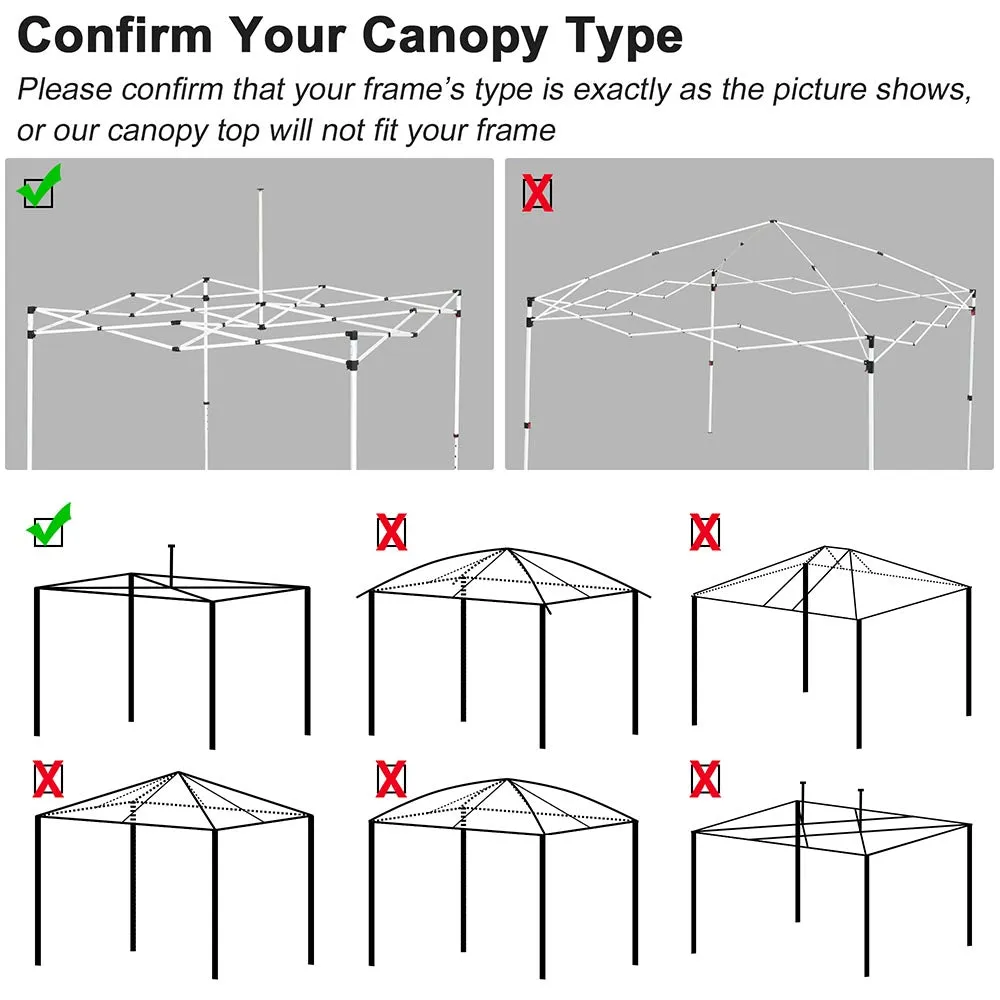 Clear Pop Up Tent Canopy Top Replacement Roof