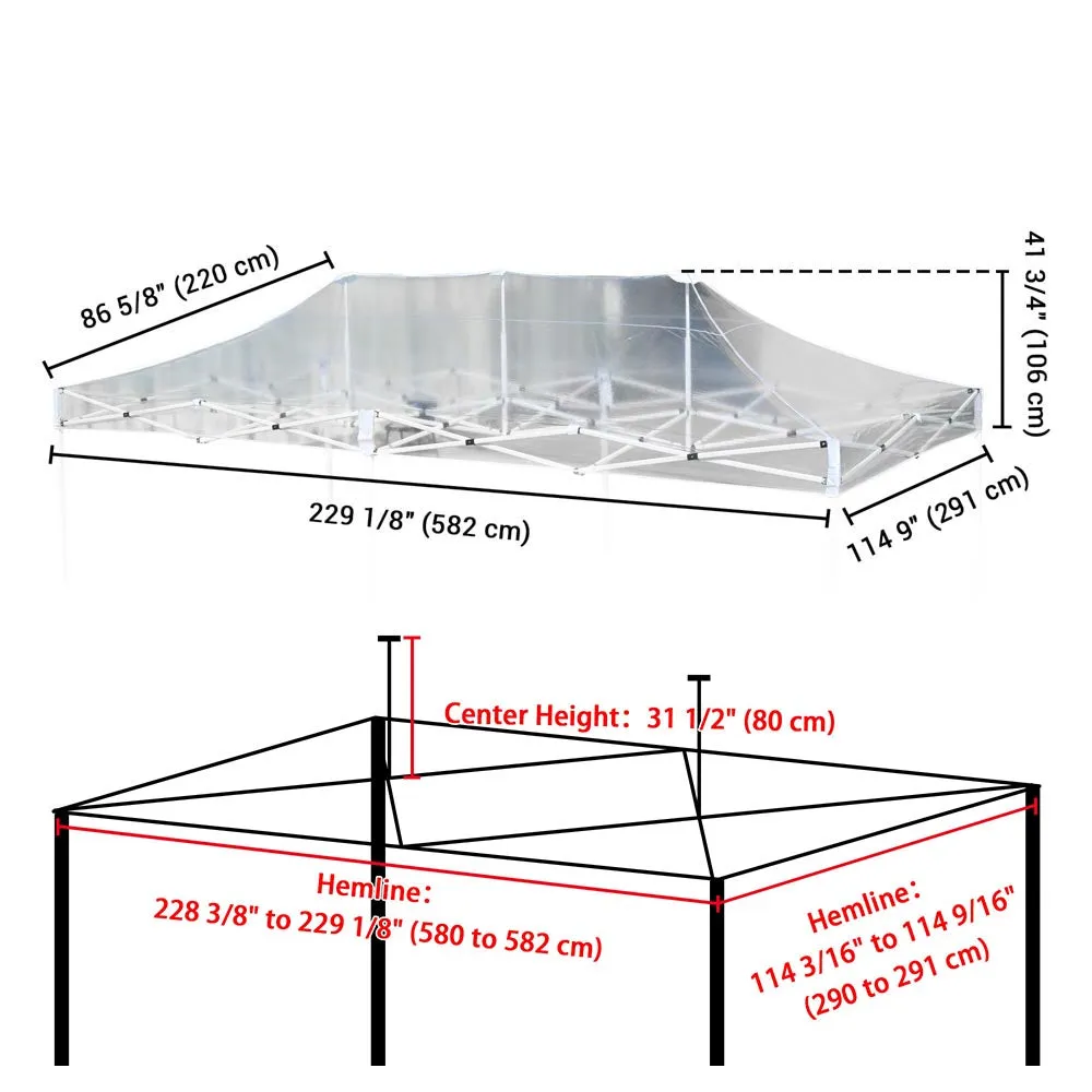 Clear Pop Up Tent Canopy Top Replacement Roof