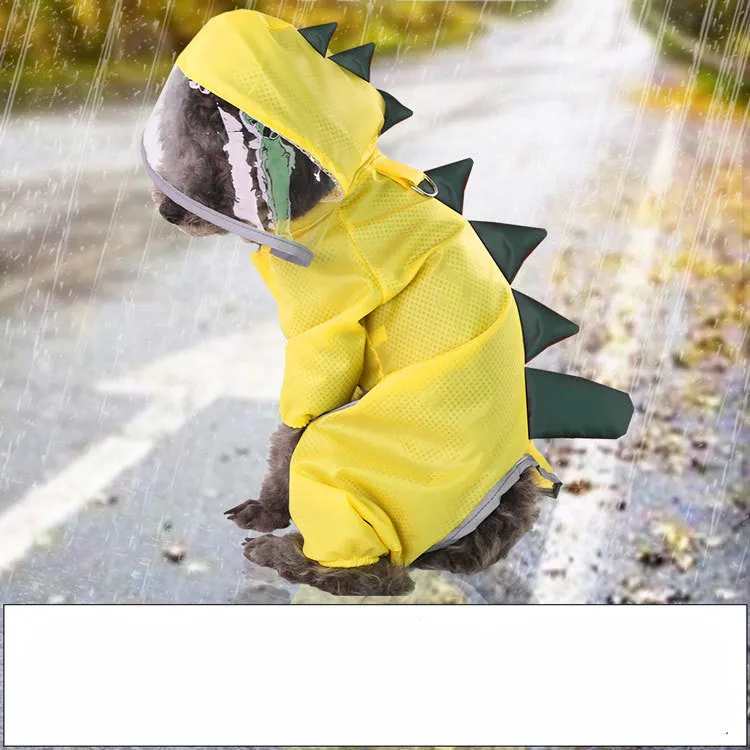 Four-legged Dinosaur Raincoat for Dogs