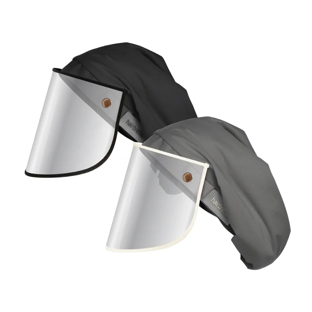 Hairbrella Pro XL Rain Hat   Face Shield - Bundle (2)