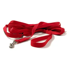 Lightweight Long Dog Leash in Soft Tubular Webbing: 10, 20 or 30 feet