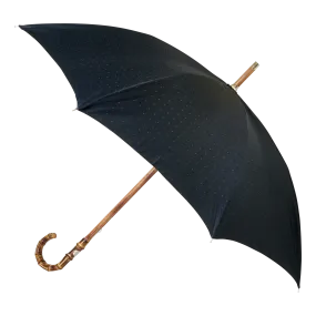 Maglia Francesco Navy Canopy Umbrella with Bamboo Handle