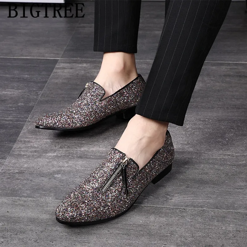 Men's Glitter Loafers