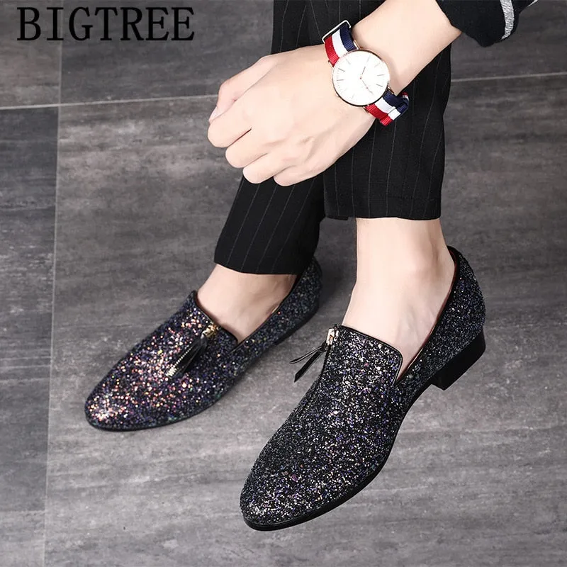 Men's Glitter Loafers