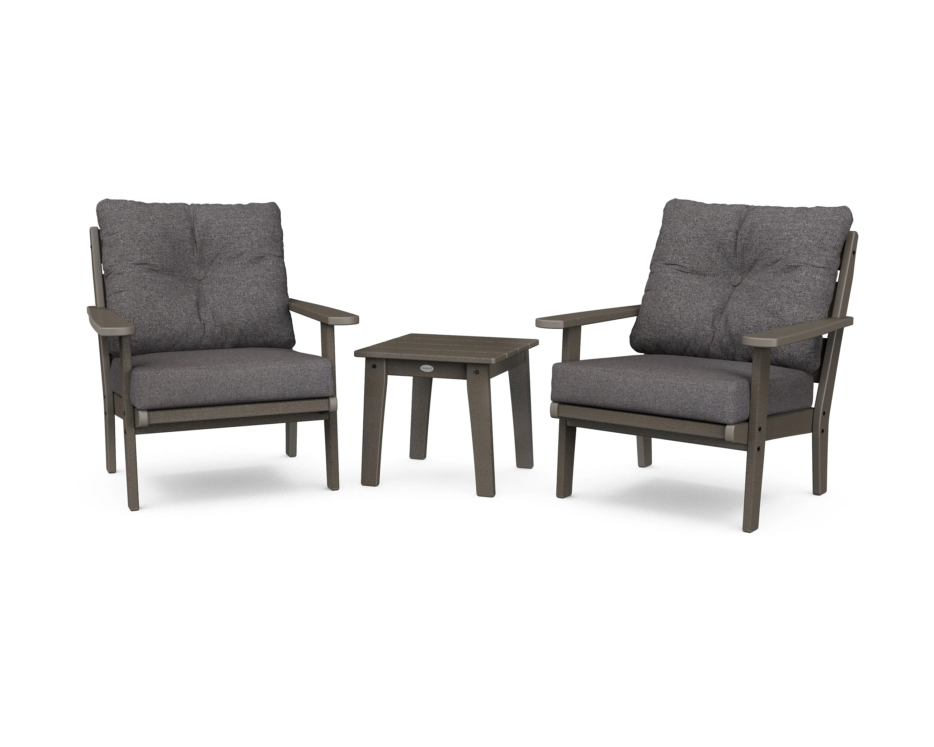 POLYWOOD® Lakeside 3-Piece Deep Seating Chair Set in Vintage