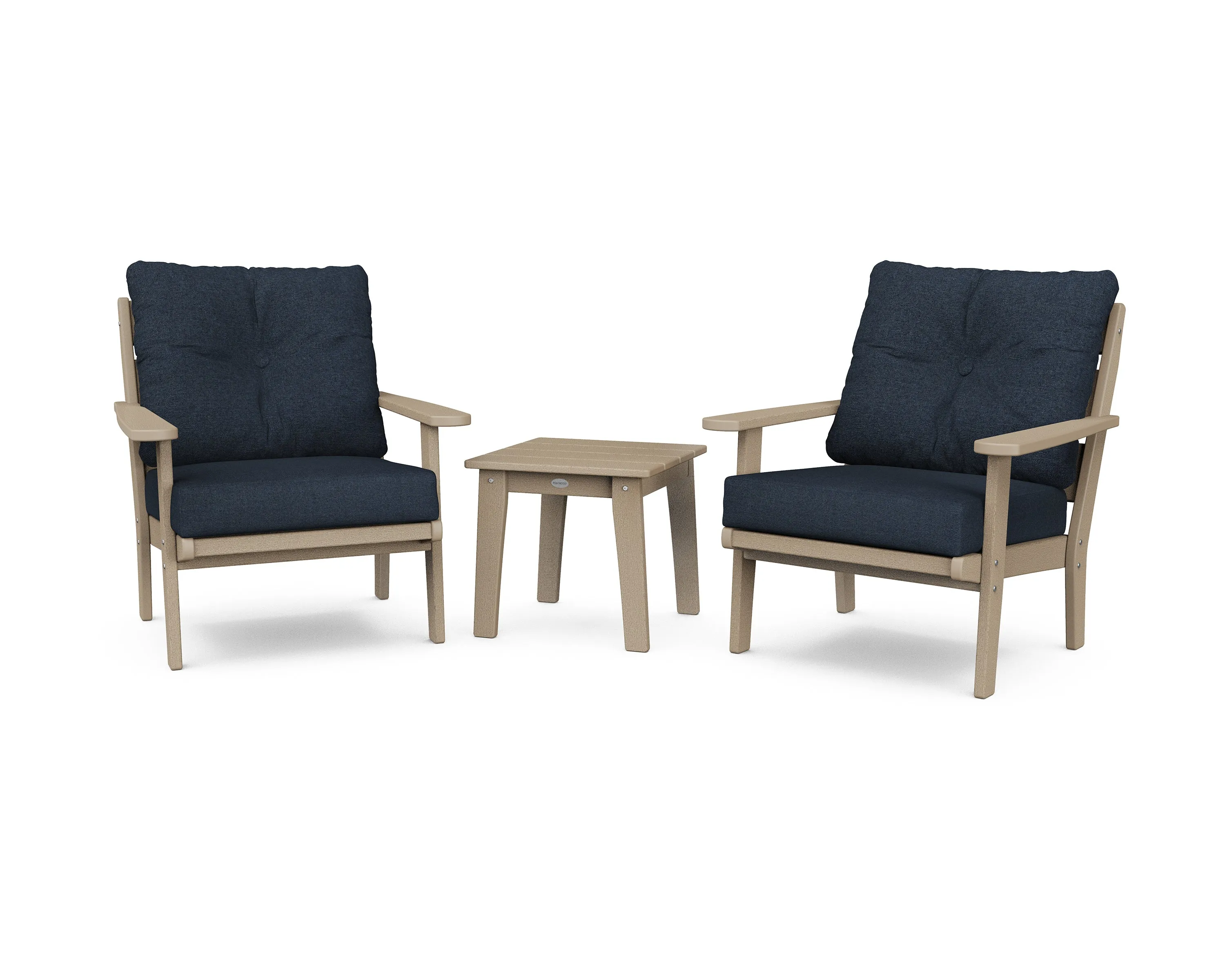 POLYWOOD® Lakeside 3-Piece Deep Seating Chair Set in Vintage