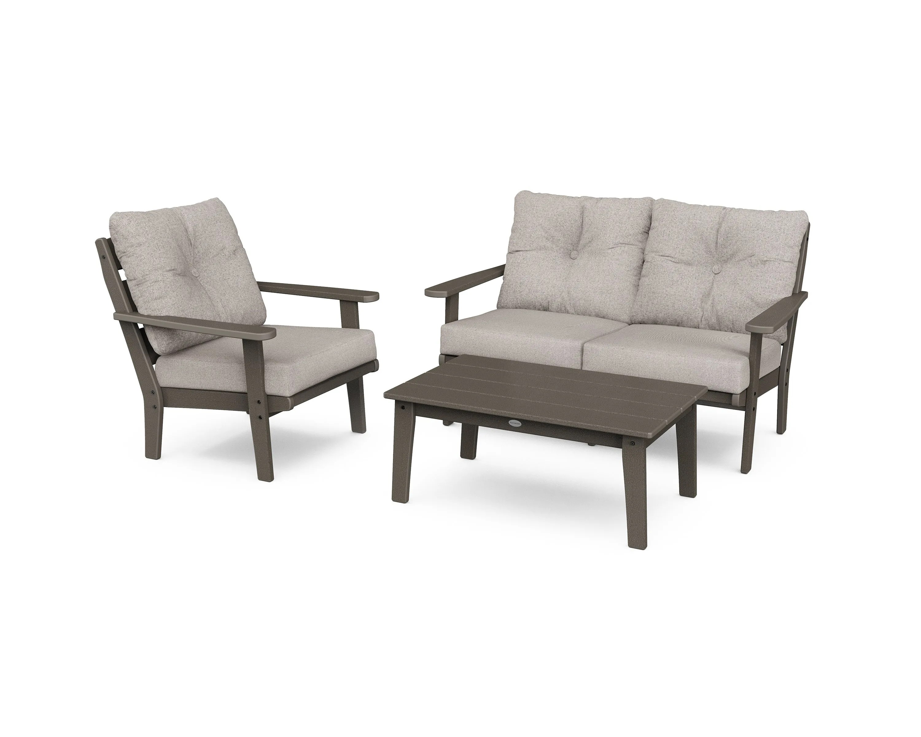 POLYWOOD® Lakeside 3-Piece Deep Seating Set in Vintage