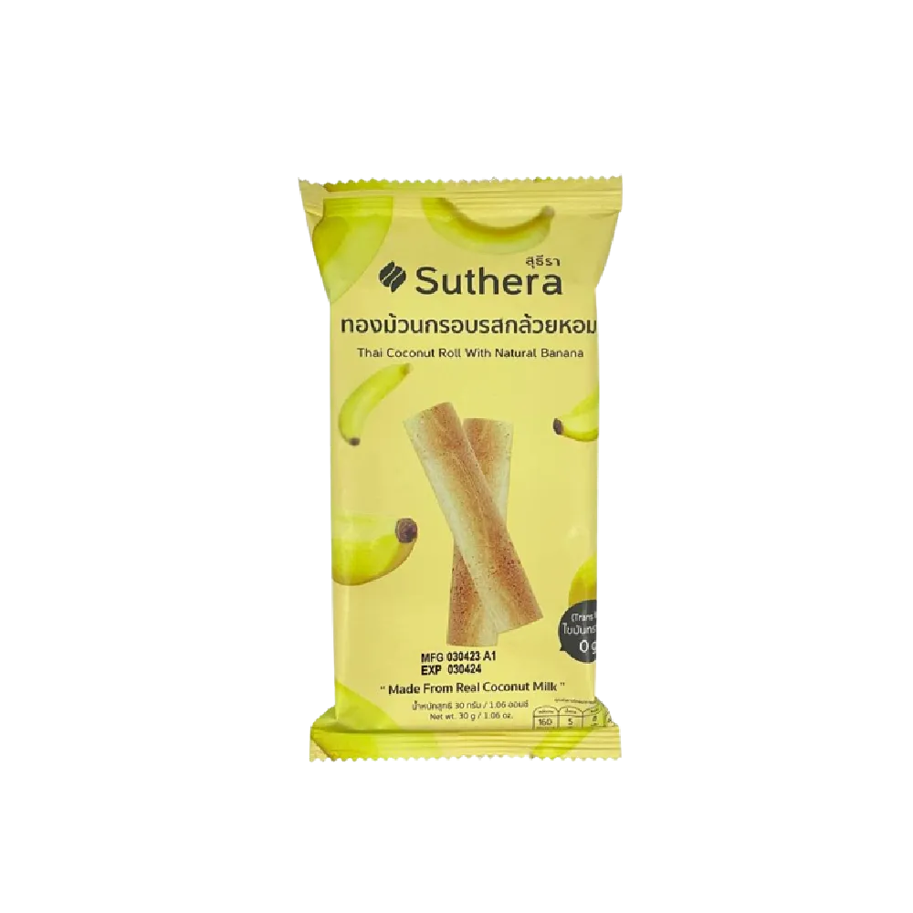 SUTHERA Coconut Roll Natural Banana 30g