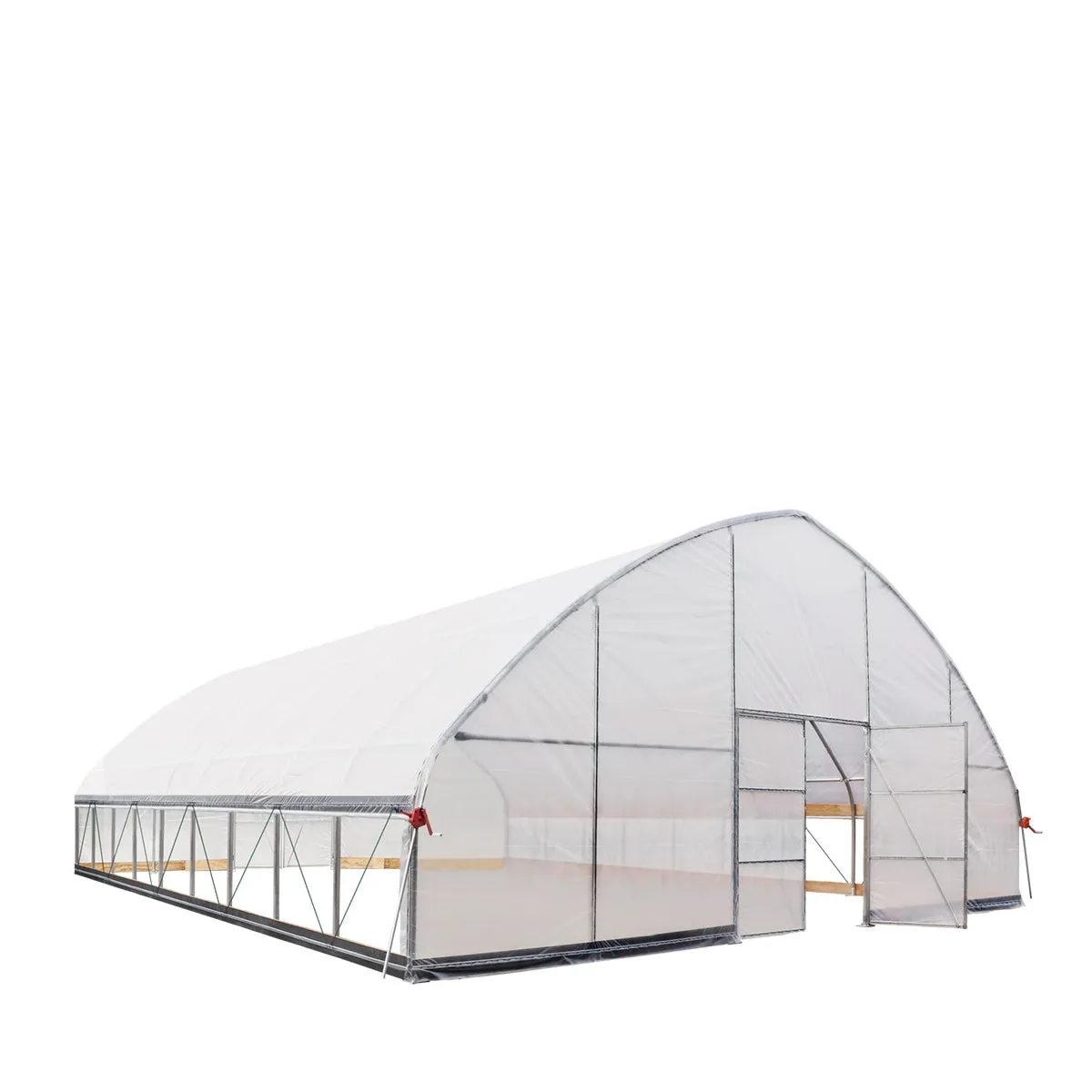 TMG Industrial 30’ x 40’ Tunnel Greenhouse Grow Tent w/6 Mil Clear EVA Plastic Film, Cold Frame, Hand Crank Roll-Up Sides, Peak Ceiling Roof, TMG-GH3040