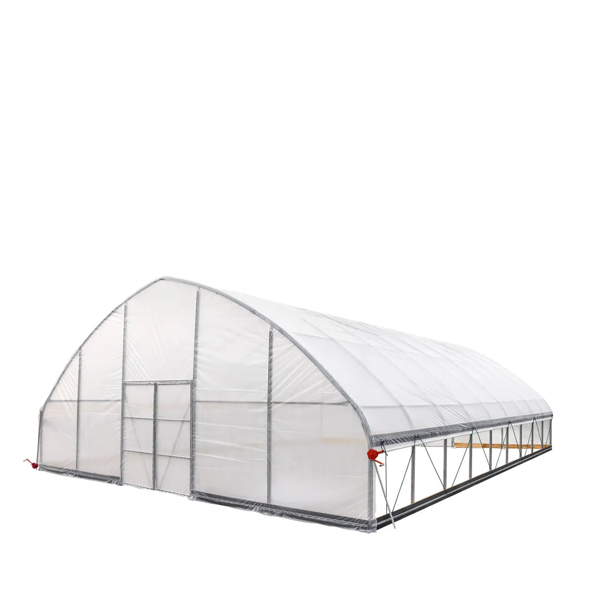 TMG Industrial 30’ x 40’ Tunnel Greenhouse Grow Tent w/6 Mil Clear EVA Plastic Film, Cold Frame, Hand Crank Roll-Up Sides, Peak Ceiling Roof, TMG-GH3040