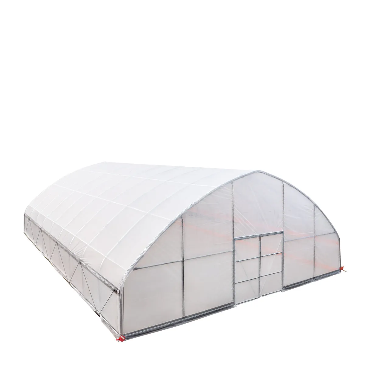 TMG Industrial 30’ x 40’ Tunnel Greenhouse Grow Tent w/6 Mil Clear EVA Plastic Film, Cold Frame, Hand Crank Roll-Up Sides, Peak Ceiling Roof, TMG-GH3040