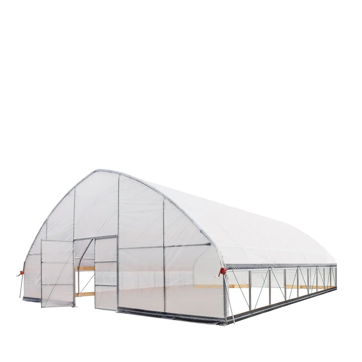 TMG Industrial 30’ x 40’ Tunnel Greenhouse Grow Tent w/6 Mil Clear EVA Plastic Film, Cold Frame, Hand Crank Roll-Up Sides, Peak Ceiling Roof, TMG-GH3040