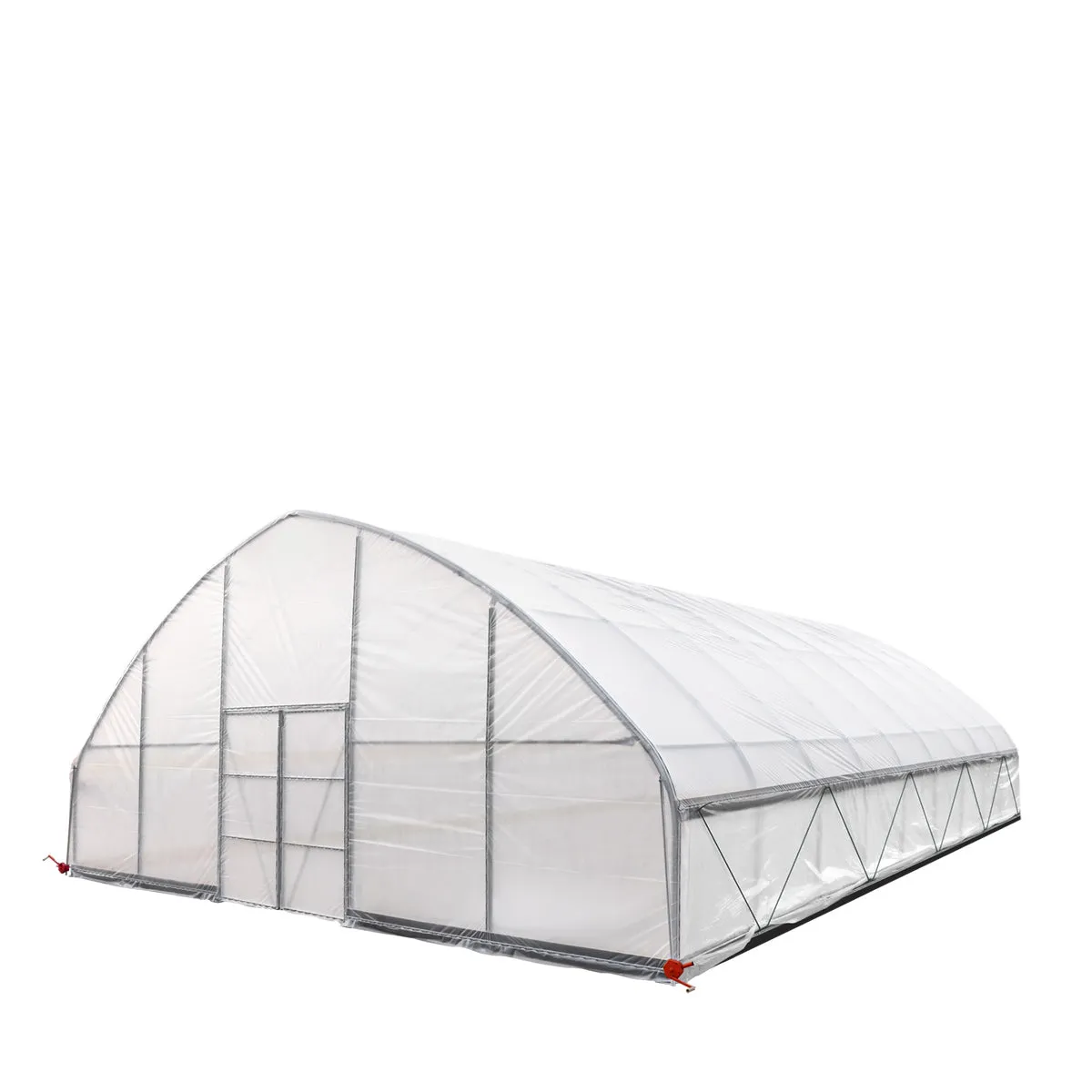 TMG Industrial 30’ x 40’ Tunnel Greenhouse Grow Tent w/6 Mil Clear EVA Plastic Film, Cold Frame, Hand Crank Roll-Up Sides, Peak Ceiling Roof, TMG-GH3040