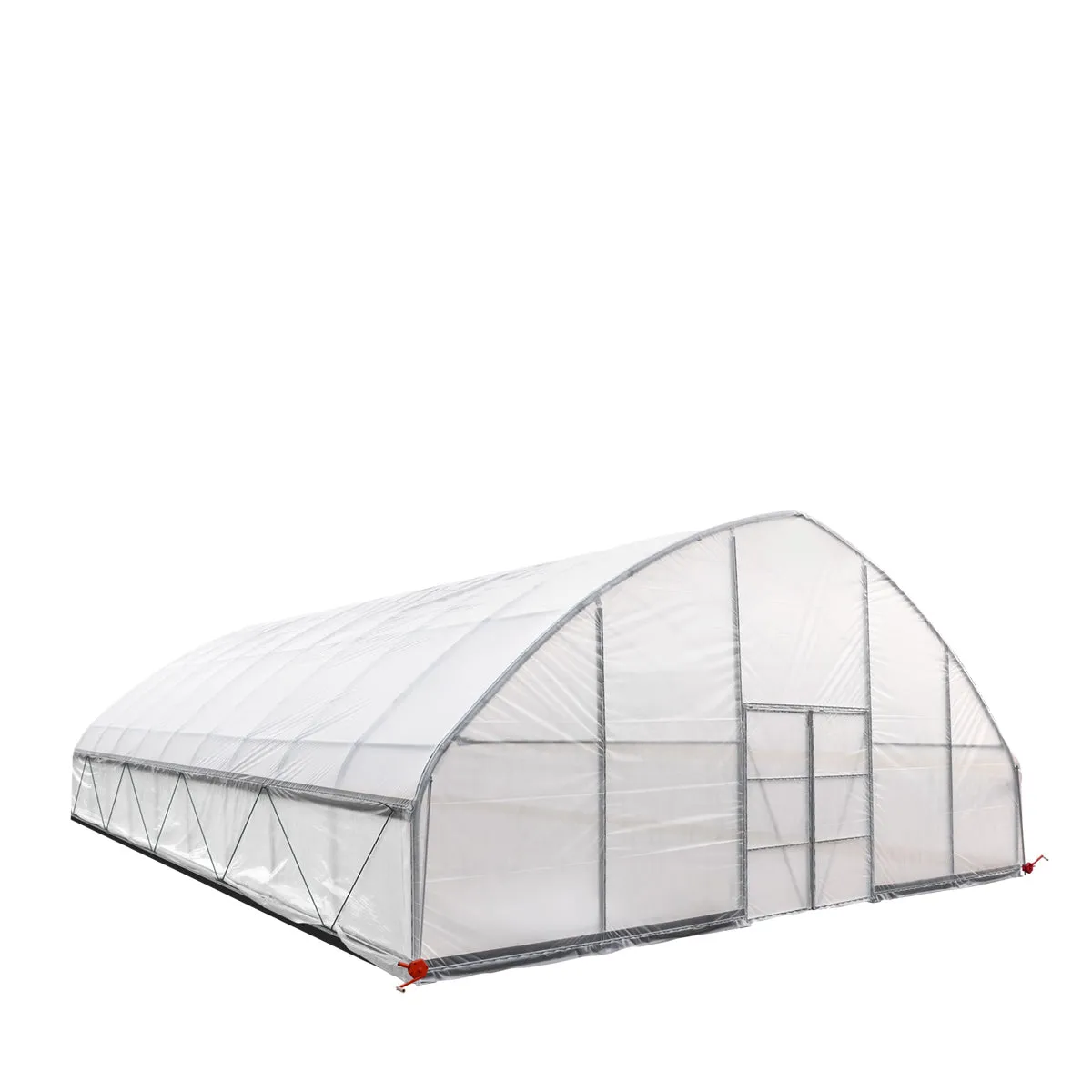 TMG Industrial 30’ x 40’ Tunnel Greenhouse Grow Tent w/6 Mil Clear EVA Plastic Film, Cold Frame, Hand Crank Roll-Up Sides, Peak Ceiling Roof, TMG-GH3040