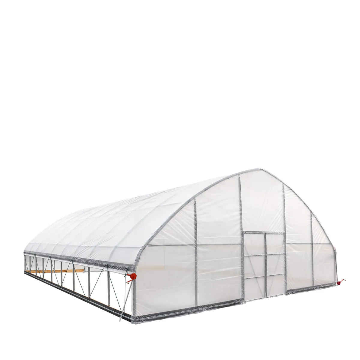 TMG Industrial 30’ x 40’ Tunnel Greenhouse Grow Tent w/6 Mil Clear EVA Plastic Film, Cold Frame, Hand Crank Roll-Up Sides, Peak Ceiling Roof, TMG-GH3040