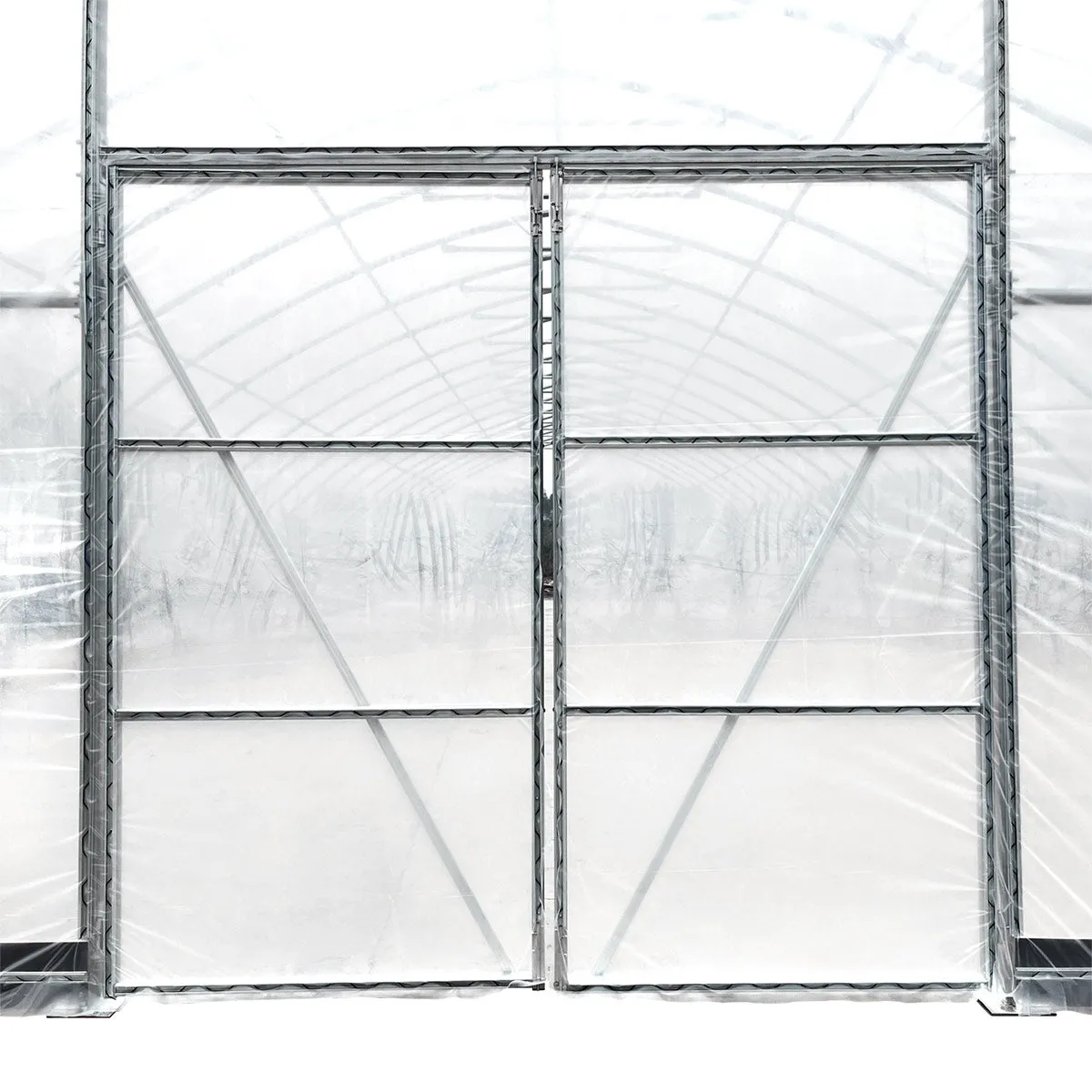 TMG Industrial 30’ x 40’ Tunnel Greenhouse Grow Tent w/6 Mil Clear EVA Plastic Film, Cold Frame, Hand Crank Roll-Up Sides, Peak Ceiling Roof, TMG-GH3040