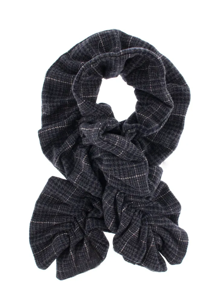 Women’s Checked Tweed Ruffle Scarf