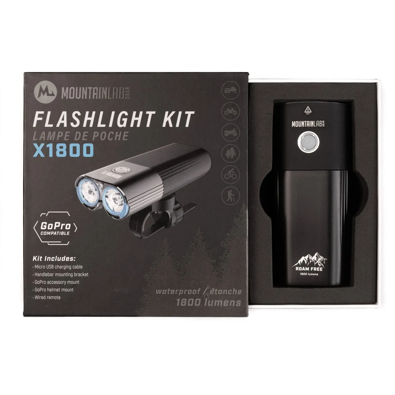 x1800 Lumen Flashlight Kit